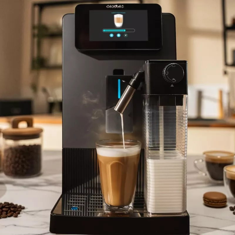 Cecotec Coffee Machine Cremmaet Latte Jar 19 Bar Automatic Built-in Milk Frother Black/Silver 1500 W