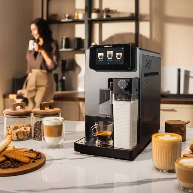 Cecotec Coffee Machine Cremmaet Latte Jar 19 Bar Automatic Built-in Milk Frother Black/Silver 1500 W