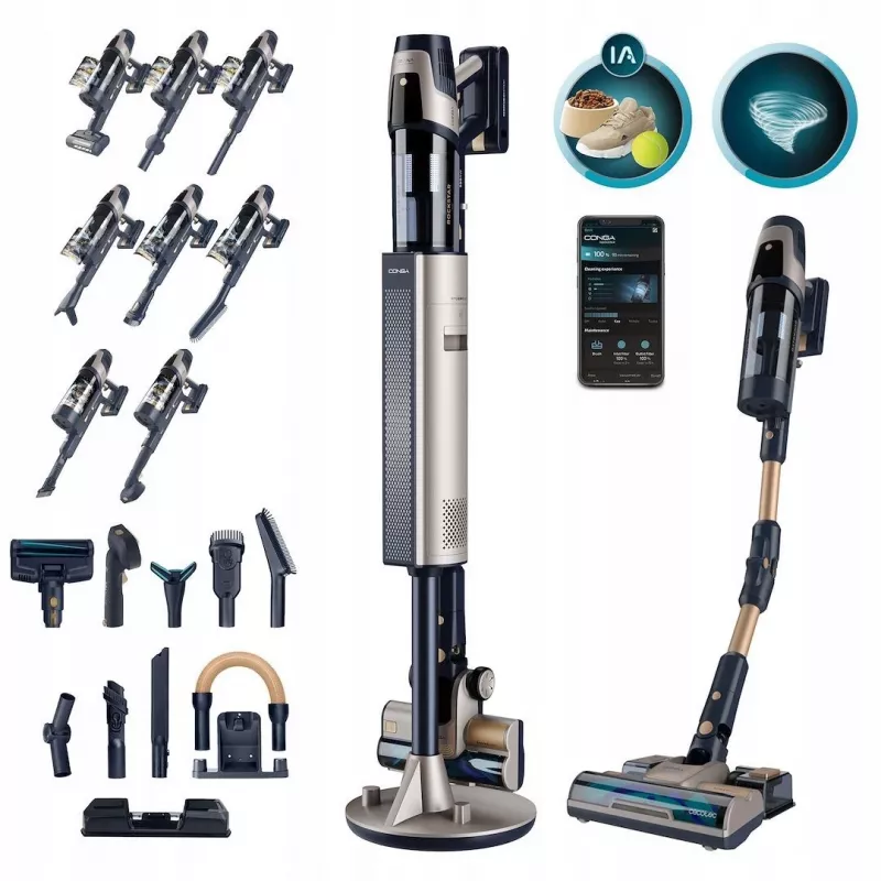 Cecotec Conga Rockstar 11500 Odyssey Station Connected IA Cordless Stick Vacuum Cleaner