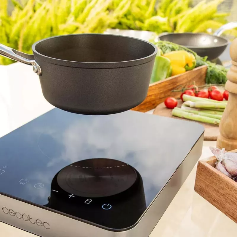 Cecotec Full Magma Single Portable Induction Hob 2000W Touch Control Timer Black