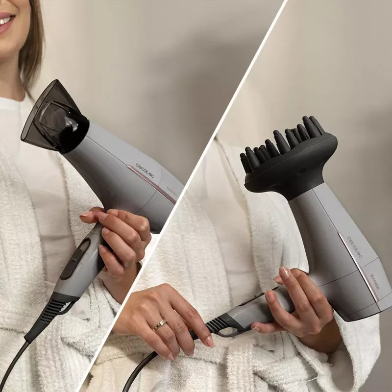 Cecotec IoniCare Power&Go Heaven 2000 W Ionic Hair Dryer with Diffuser, Grey