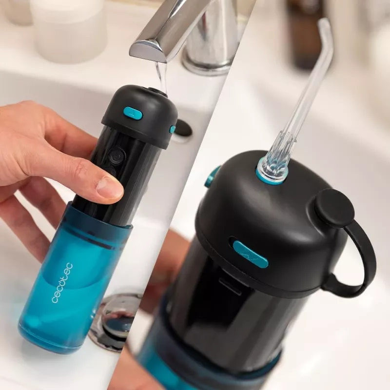 Cecotec Oral Irrigator ToothCare Jet Splash 150 ml Black/Blue 2 Heads