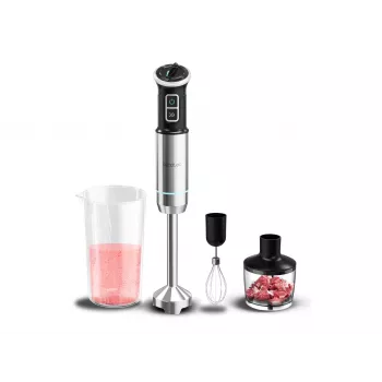 Cecotec Power Neutron 1100MAX Cream&Crush Hand Blender 1100W Adjustable Speed Turbo Chopper Black/Silver
