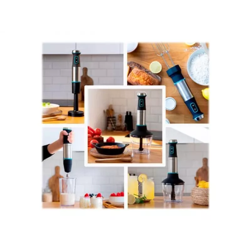 Cecotec Power TitanBlack 1200 XL PerfectCream&Crush Hand Blender, 1200 W, Stainless Steel/Black