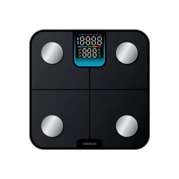 Cecotec Surface Precision HealthySmart Smart Bathroom Scale with Body Composition Analysis, BMI, Bluetooth, 180 kg, Black