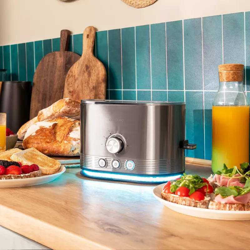 CECOTEC Toaster Shine&Toast Double (Stainless Steel, 850 W, 2 Slices)