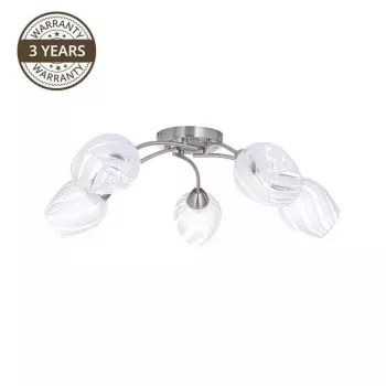 Ceiling Lamp CL17061-5 5x60W E27 Chrome Modern Round
