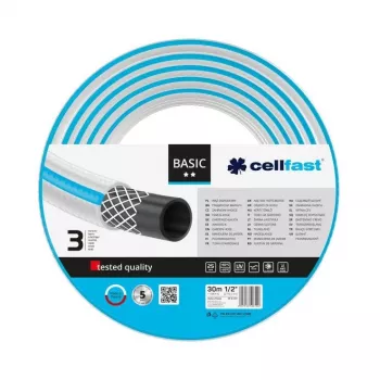 CELLFAST 10-421 PLUS 30 m 1/2 inch 3-Layer PVC Garden Hose Below Ground Blue/White