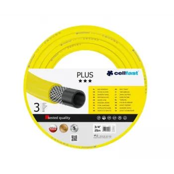 Cellfast PLUS Garden Hose 3/4 inch 25 m - Flexible PVC, Reinforced, UV & Algae Resistant