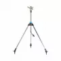 CELLFAST Pulse Sprinkler on Tripod with Adjustable Spray Sector 20°-360°, Coverage up to 450 m², Height 55-90 cm, 3/4 inch Connection, Brass Nozzle