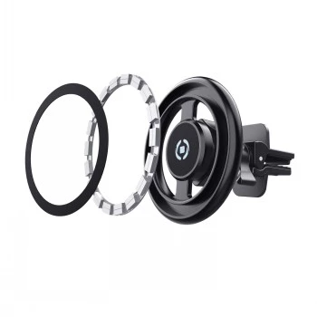 CELLY GHOSTMAGPRO MagSafe Car Holder – Magnetic Air Vent Mount, 360° Rotation, Black