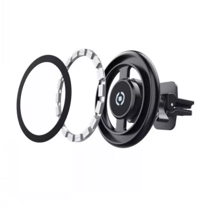 CELLY GHOSTMAGPRO MagSafe Car Holder – Magnetic Air Vent Mount, 360° Rotation, Black