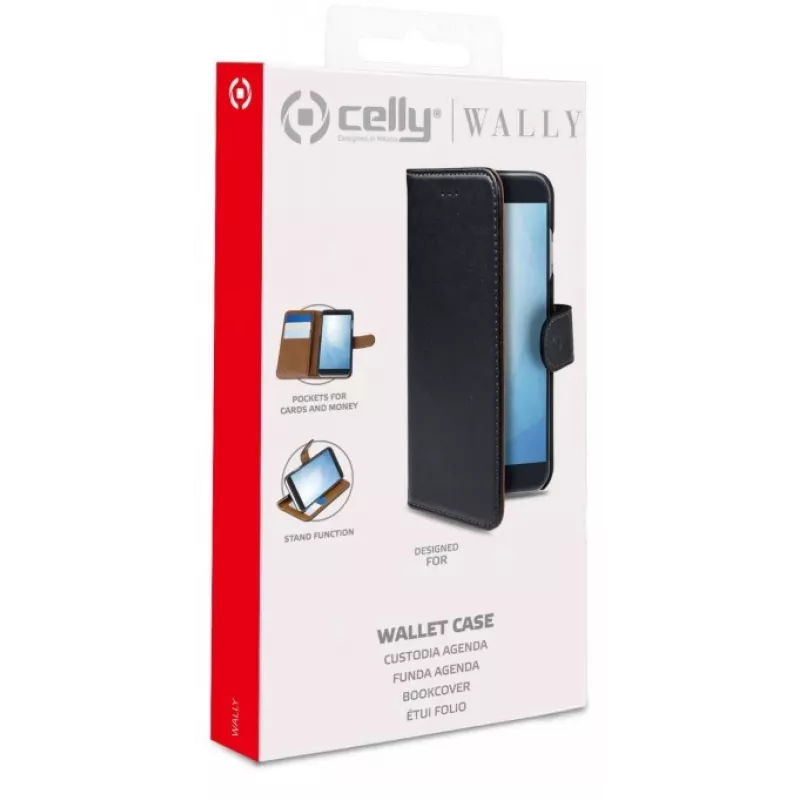 CELLY WALLY Wallet Case for Samsung Galaxy A26 5G, Black