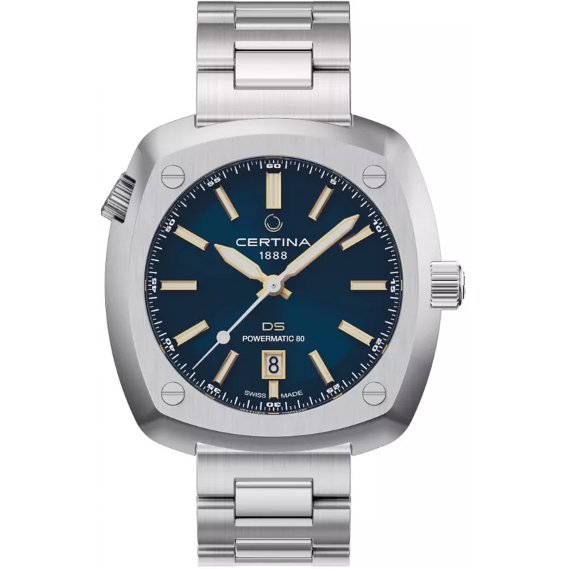 CERTINA DS Action Diver Automatic Men's Watch 43mm Blue Dial Stainless Steel Milanese Mesh Bracelet C041407190410