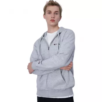 Champion Men's Full Zip Hoodie Grey EM021 Size S