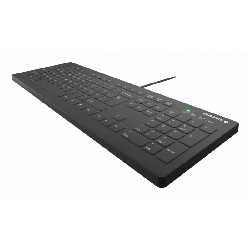CHERRY Contour Design Active Key AK-C8112 Full-Size Wired USB Keyboard, Scissor Switch, QWERTZ Layout, Black