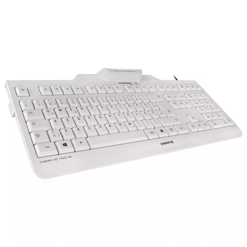 CHERRY KC 1000 SC Wired USB Keyboard with Smart Card Reader – US/International Layout, Black
