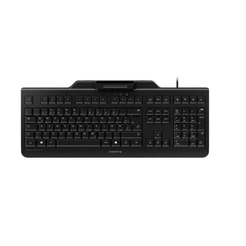 Cherry SECURE BOARD 1.0 Wired Keyboard with NFC Reader, UK Layout, Black