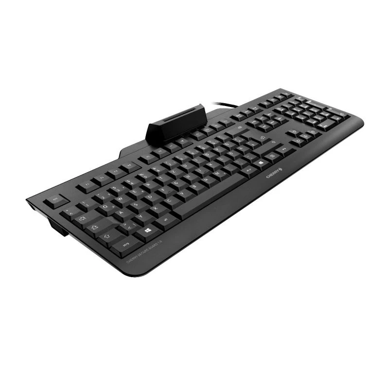 Cherry SECURE BOARD 1.0 Wired Keyboard with NFC Reader, UK Layout, Black