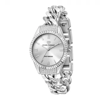 Chiara Ferragni Women's R1953104502 Quartz Analog Watch 34 mm Silver Stainless Steel Milanese Mesh Bracelet
