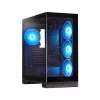 Chieftec Vista Max GX-30B-OP Mid Tower ATX Case with 4x ARGB Fans and Tempered Glass, Black