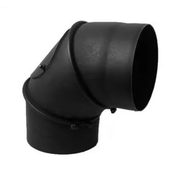 Chimney Elbow 45/90° with Cleanout Diameter 150 mm, Black Steel, EN 1856-2