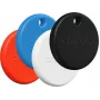 Chipolo POP – Bluetooth Tracker with Replaceable Battery for iOS & Android, 4-Pack - Black, White, Red, Blue