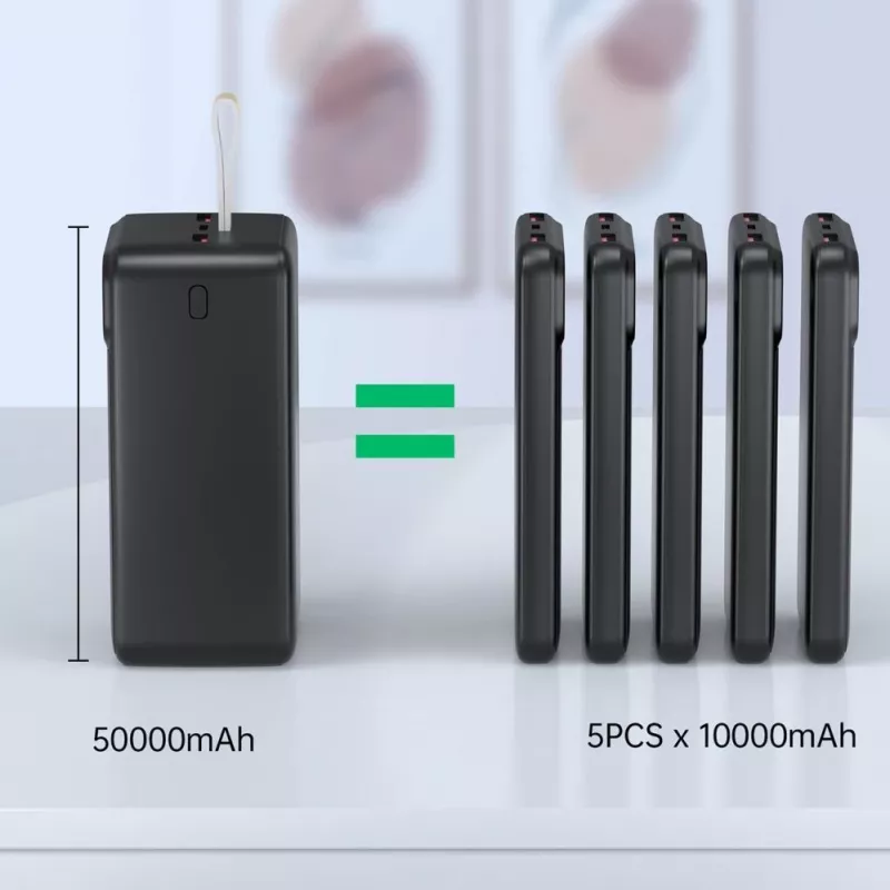 CHOETECH B732 Power Bank 50000 mAh 22.5W PD & QC - Black