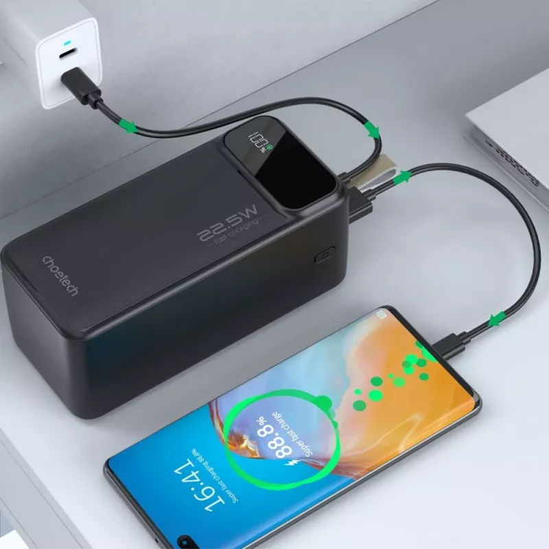CHOETECH B732 Power Bank 50000 mAh 22.5W PD & QC - Black