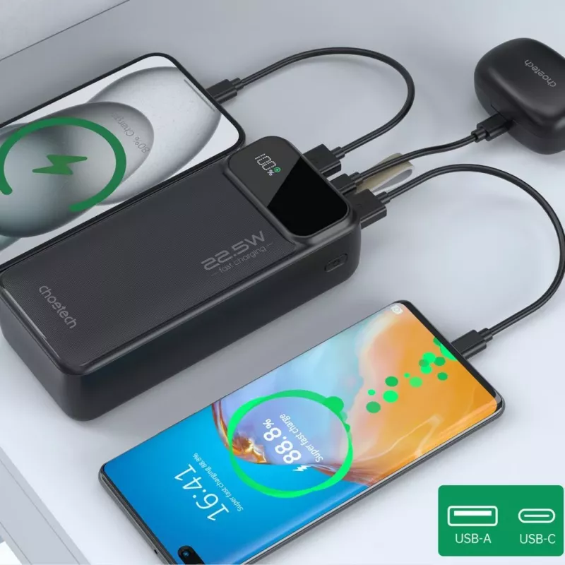 CHOETECH Power Bank 30000 mAh Black