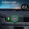 CHOETECH T204-F Magnetic Car Holder with 15W Wireless Charging - Black