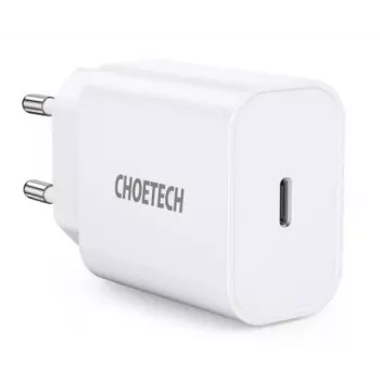 CHOETECH USB Wall Charger Type-C PD 20W White