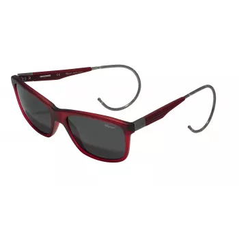 CHOPARD Men's Rectangular Metal Sunglasses SCH156M57L00P Gold-Tone Brown Gradient Lens 57/18/110 mm