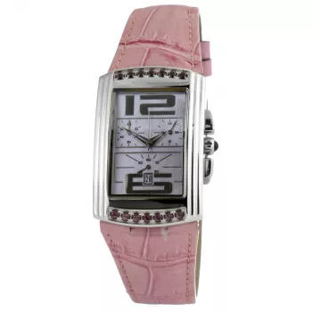 CHRONOTECH CT7018B-02S Women's Analog Quartz Watch 30mm White Leather Strap