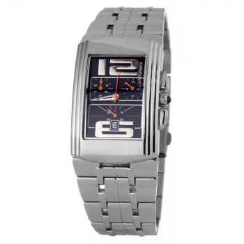 CHRONOTECH CT7018B-04M Men's Analog Quartz Chronograph Watch 40mm Stainless Steel Silver