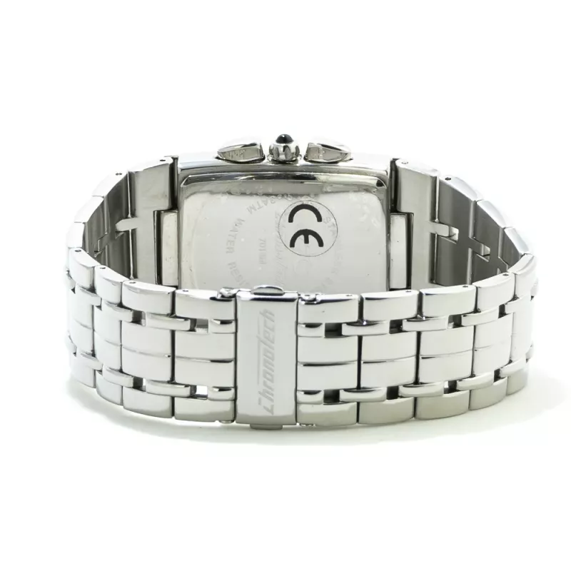 CHRONOTECH CT7018B-05M Unisex Analog Watch 28mm Stainless Steel Silver