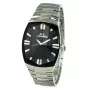 CHRONOTECH CT7065M-02M Men's Analog Quartz Watch 36mm Stainless Steel Black Dial Silver Bracelet