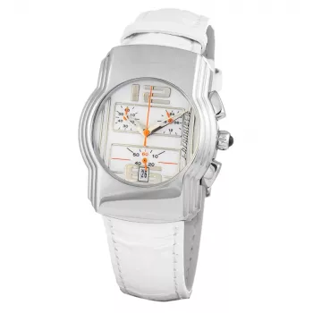 CHRONOTECH CT7280M-06 Men's Quartz Analog Watch 38mm Stainless Steel Black Dial Leather Strap