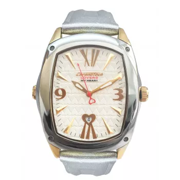 CHRONOTECH CT7696M-11 Unisex Analog Quartz Watch 42mm Stainless Steel Black Leather