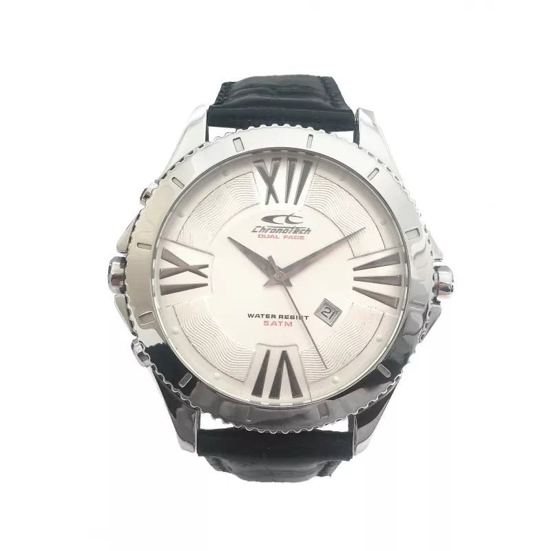 CHRONOTECH MAN CT7636M-01 48mm Stainless Steel Quartz Chronograph Watch