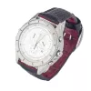 CHRONOTECH MAN CT7636M-02 50mm Quartz Chronograph Watch Black Dial Leather Strap