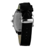 CHRONOTECH MAN CT7677M-02 Analog Quartz Watch 45mm Black Dial Leather Strap
