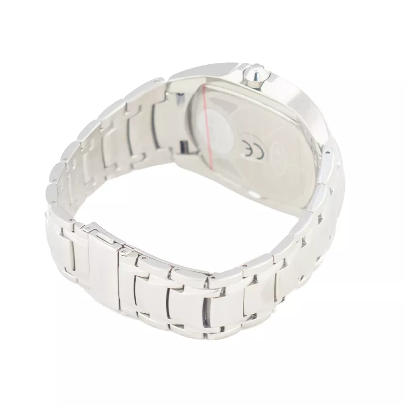 CHRONOTECH MAN CT7988M-65M Analog Quartz Watch 41mm Stainless Steel Black Dial Silver Milanese Bracelet