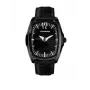 CHRONOTECH Men's Watch CT7219M03 40mm Analog Quartz Stainless Steel Black Dial Leather Strap