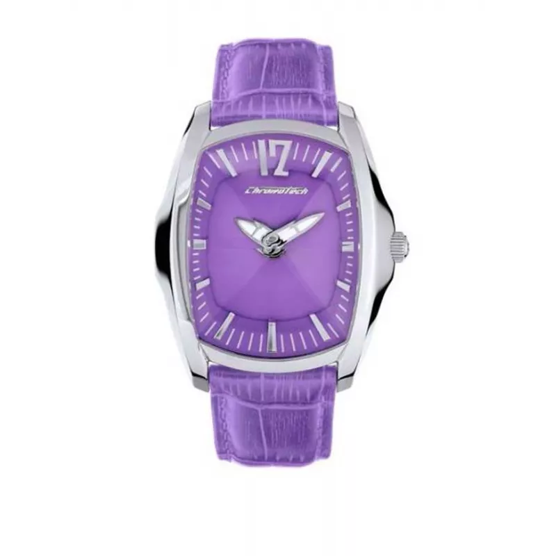 CHRONOTECH Women's Watch CT7219L07 30mm White Leather Strap