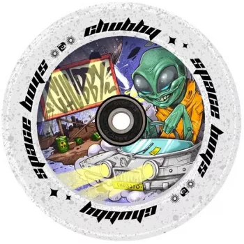 Chubby SpaceBoys Purple-Black Glitter 110mm Scooter Wheel