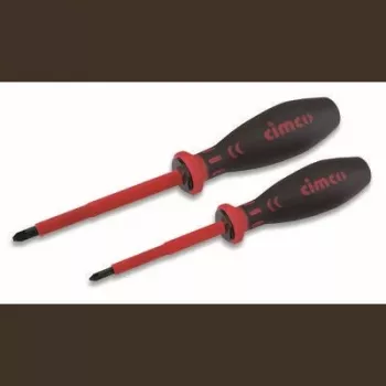 CIMCO 2-Piece VDE Insulated Screwdriver Set with Combination Profile, 1000V AC/1500V DC, 290x80x25 mm 117750