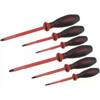 Cimco 2K-VDE Phillips and Pozidriv Screwdriver Set PH+PZ 11 7745 (117745)