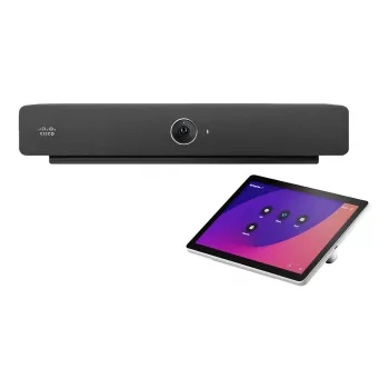 Cisco Webex Room Bar Video Conferencing Bar with Wall-Mounted Room Navigator, Charcoal