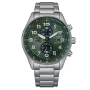 CITIZEN Eco-Drive Chronograph Watch CA0770-72X 43mm Stainless Steel Green Dial Men's